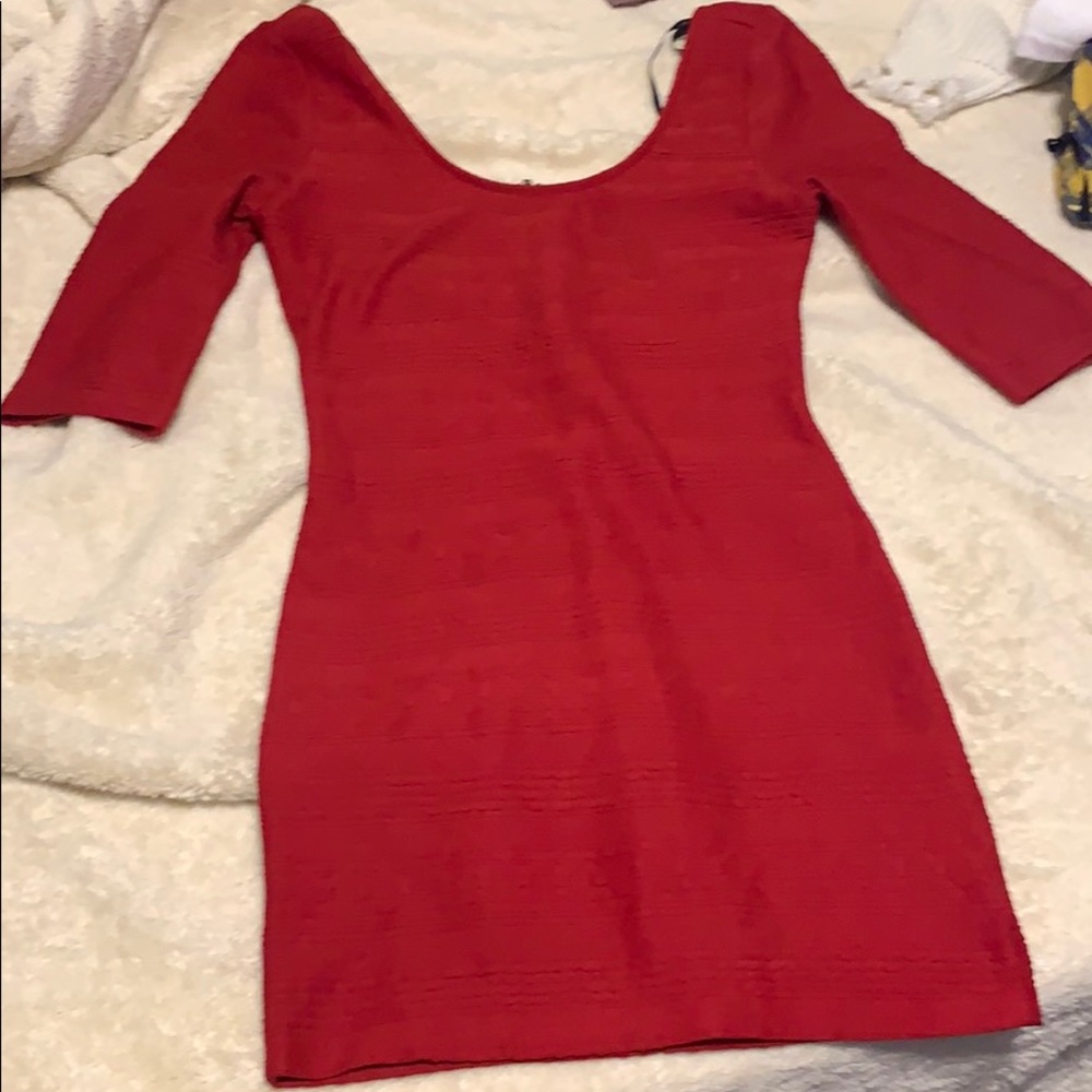 Red bodycon dress
